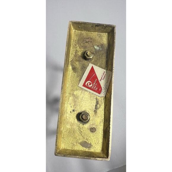 Brass Double Bugle Trumpet Horn Holiday Candlestick Holder Pedestal Music Lover - Picture 9 of 9